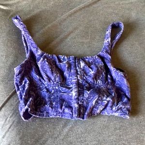 A purple crop top it’s velvet made for adults